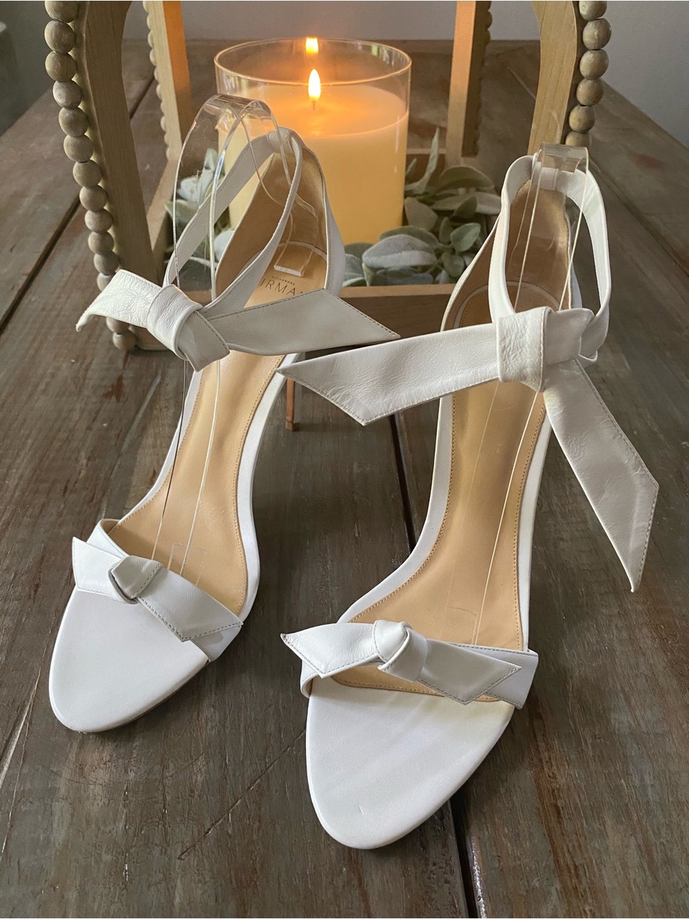 Alexandre Birman Clarita Bow Stiletto Heels Womens 42 White - Picture 7 of 16